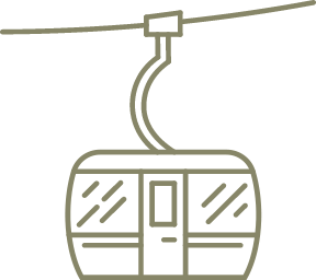 Neue 8er Gondel Donnerkogelbahn in unmittelbarer Nähe des Hauses